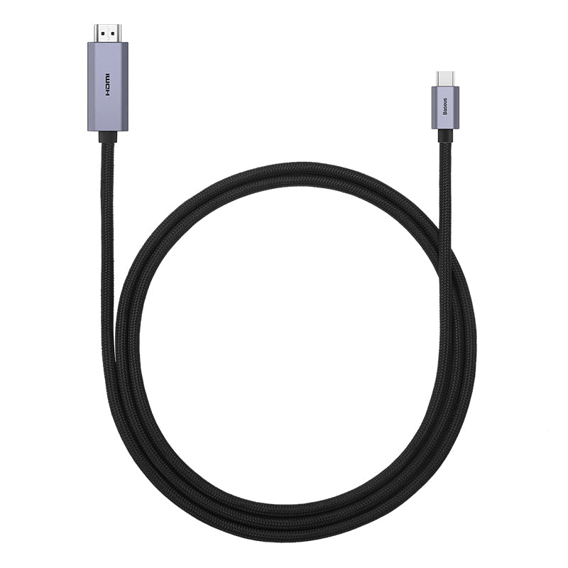 Baseus Ultra Durable 4K 60Hz USB-C to HDMI Cable Adapter 6.6ft (2m) - Perfect for Home Theater, Gaming & Office Presentations