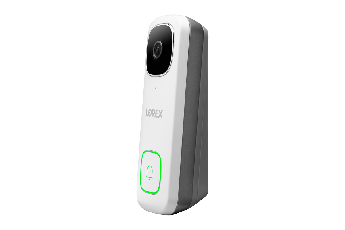 Lorex 2K WiFi Video Doorbell with 32GB Storage - White (Single Pack) | Smart Home Security Camera for Front Door Monitoring & Motion Detection | Open Box