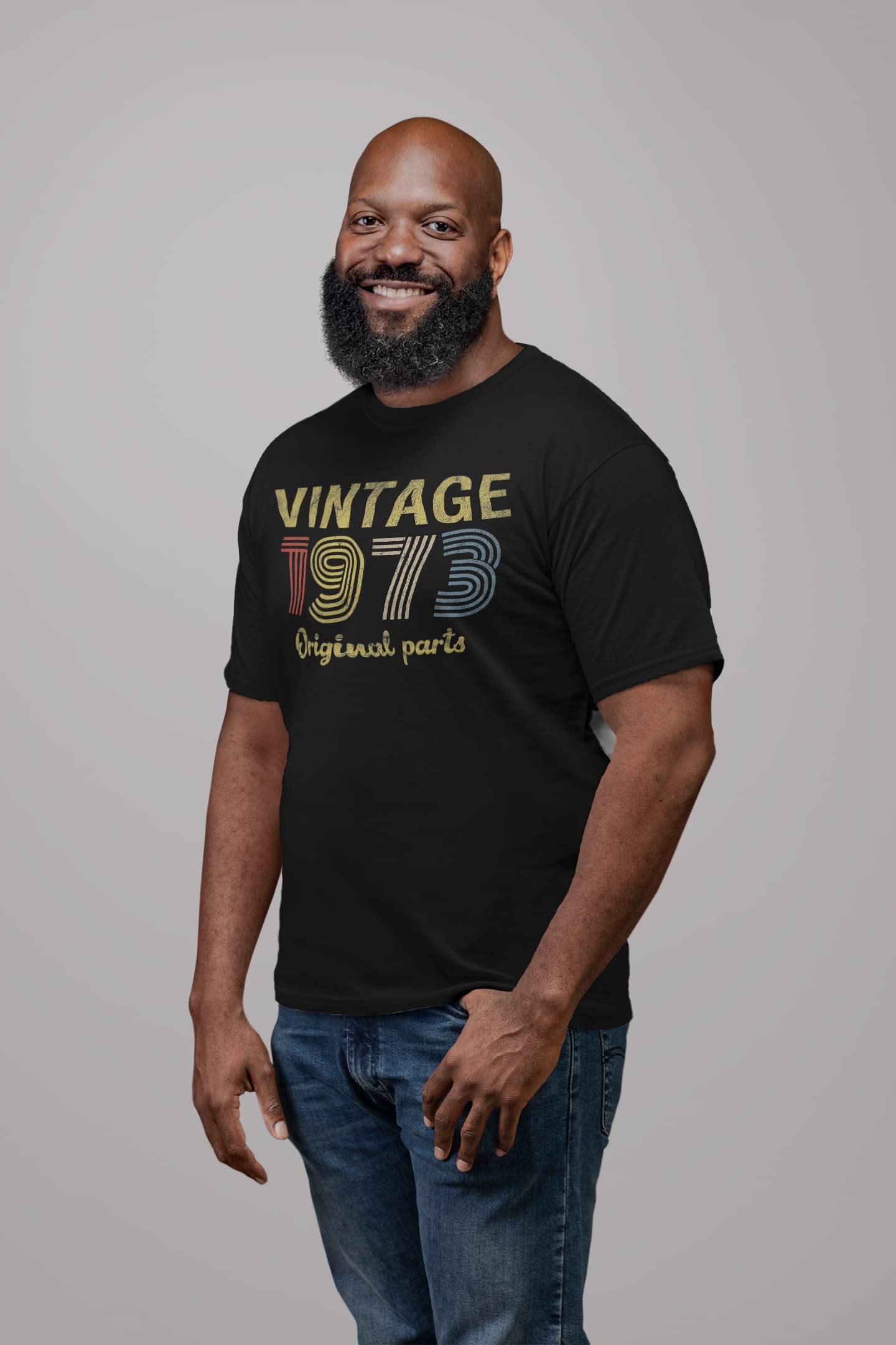 1973 Vintage Original Parts 52nd Birthday Gift for Men - Retro Themed T-Shirt - Perfect for 52nd Birthday Parties, Father's Day & Nostalgic Celebrations
