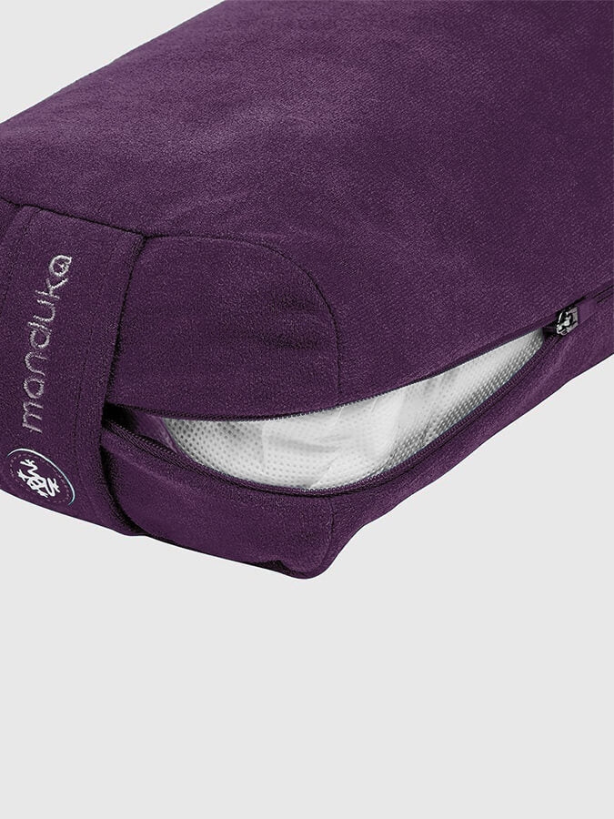 Manduka Lean Enlight Technology Meditation Bolster Cushion - Premium Yoga & Meditation Support for Home, Studio & Travel - Ideal for Back Pain Relief & Relaxation
