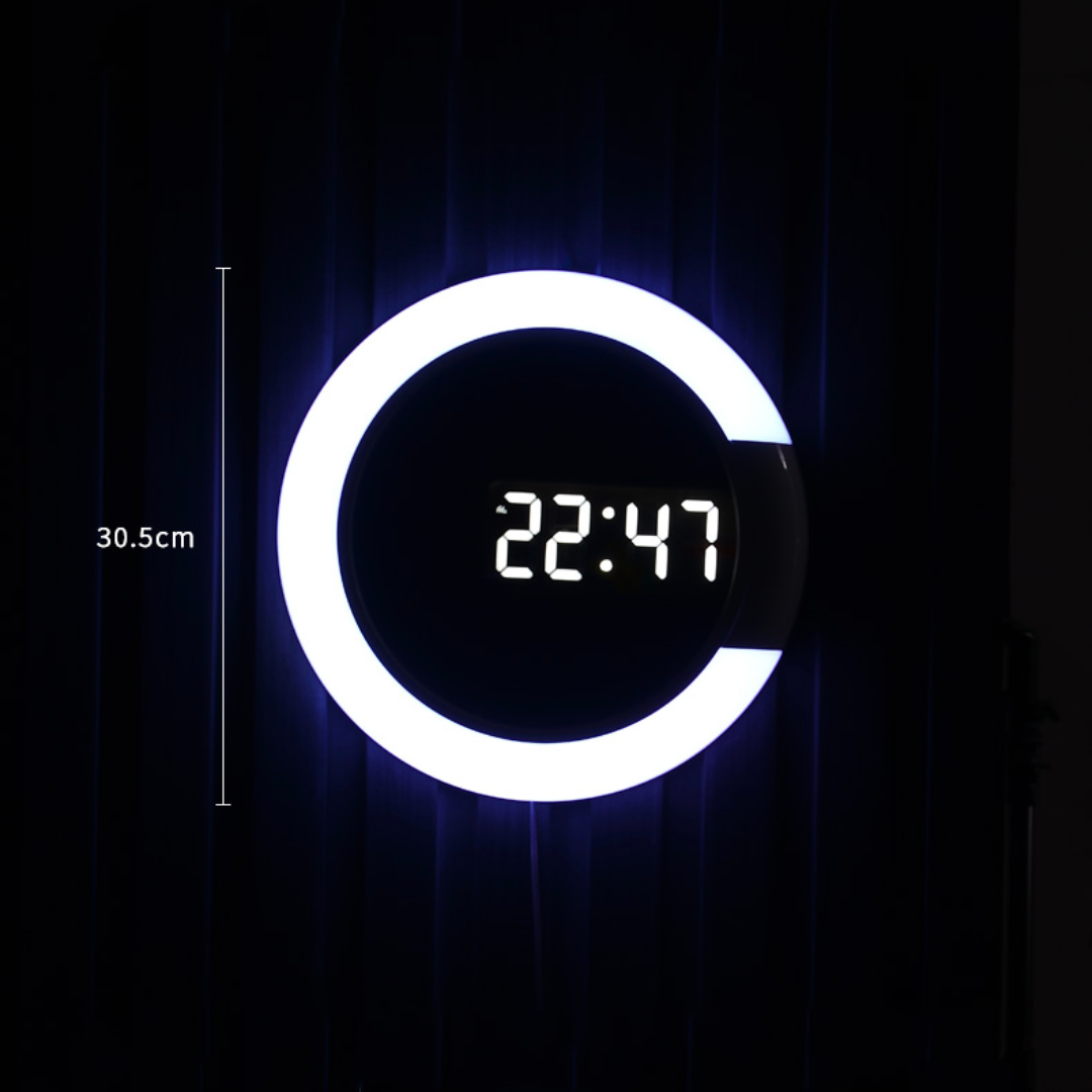 LED Digital Wall Clock - Large Display, Accurate Time, Battery Operated - Perfect for Home, Office, and Classroom Use