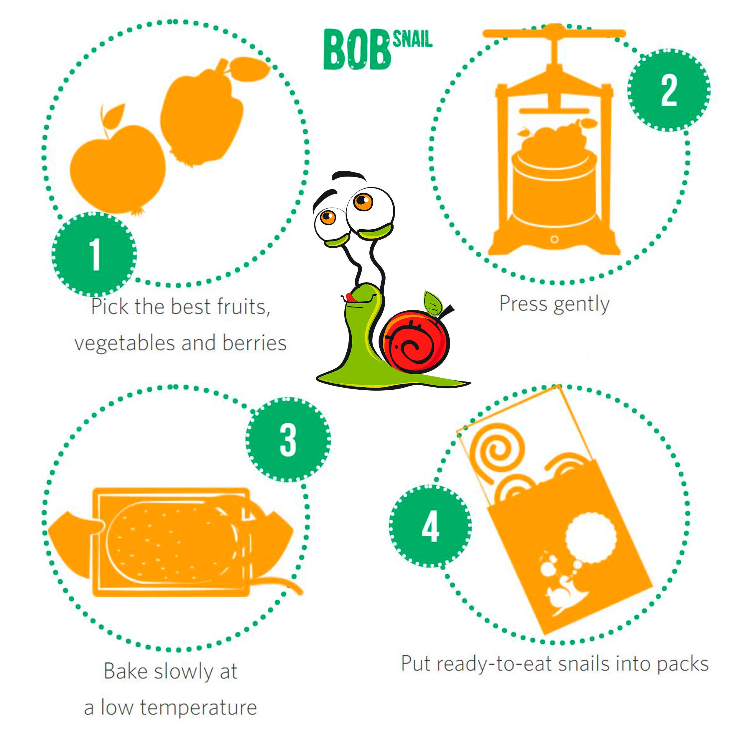 BOB SNAIL Healthy Fruit Roll Ups Variety Pack - 60 Individual Snack Packs with Natural Fruit Leather (Apple, Cherry, Plum, Pumpkin, Mint) - Vegan, Low Carb, Gluten-Free Snacks for Kids & Adults - Perfect for School Lunches, Office Snacks & On-the-Go Energy