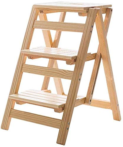 3-Step Foldable Multi-Functional Climbing Stool Ladder for Home - Indoor Step Stool with Non-Slip Surface, Compact Space-Saving Design - Perfect for Kitchen, Bathroom, Shelving & Storage Access