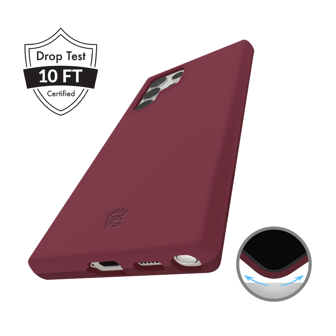 Vintage 1990s Burgundy Samsung Phone Case - Retro Protective Cover for Samsung Galaxy Series (Perfect for 90s Theme Parties & Nostalgic Gift Ideas)