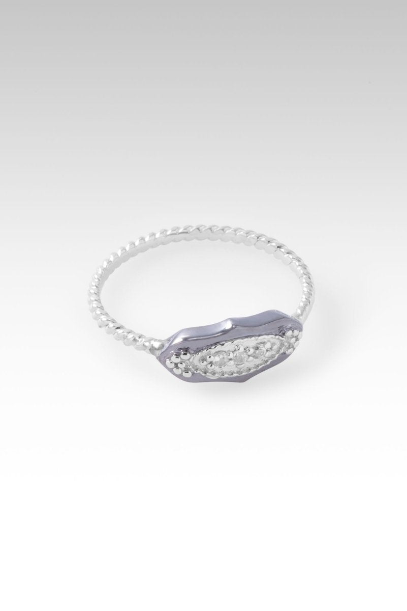 Rhodium Plated Passionate Promises Ring with White Zircon - Elegant Promise Ring for Women, Perfect for Anniversaries, Engagements & Romantic Gifts