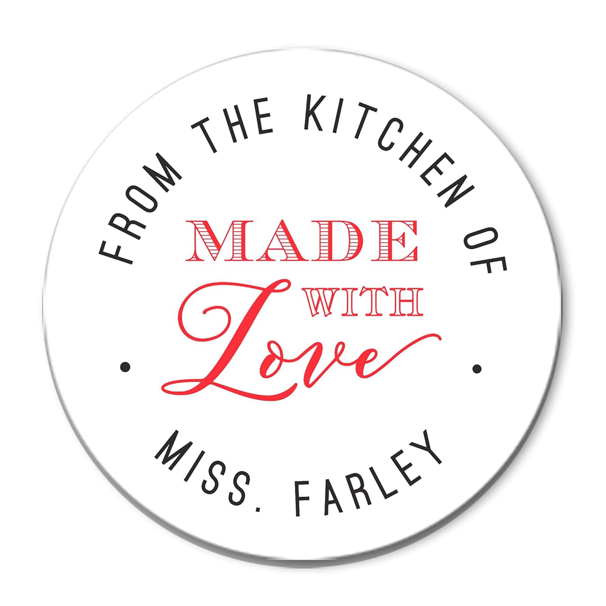 Personalized 'Made with Love' Stickers - Custom Kitchen Favor Labels for Baked Goods & Gifts | Perfect for Wedding Favors, Baby Showers & Homemade Treat Packaging
