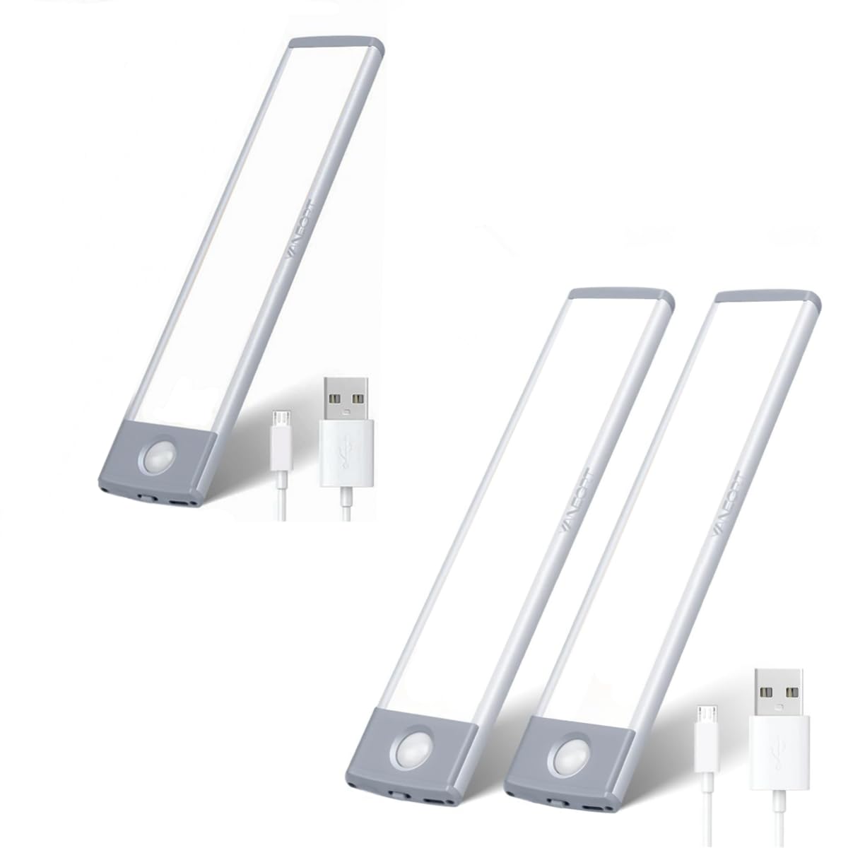 30 LED Motion Sensor Closet Light - Wireless Rechargeable Under Cabinet Lighting for Wardrobe, Kitchen, Cupboard (3 Pack) - Perfect for Nighttime Navigation & Energy-Efficient Home Lighting