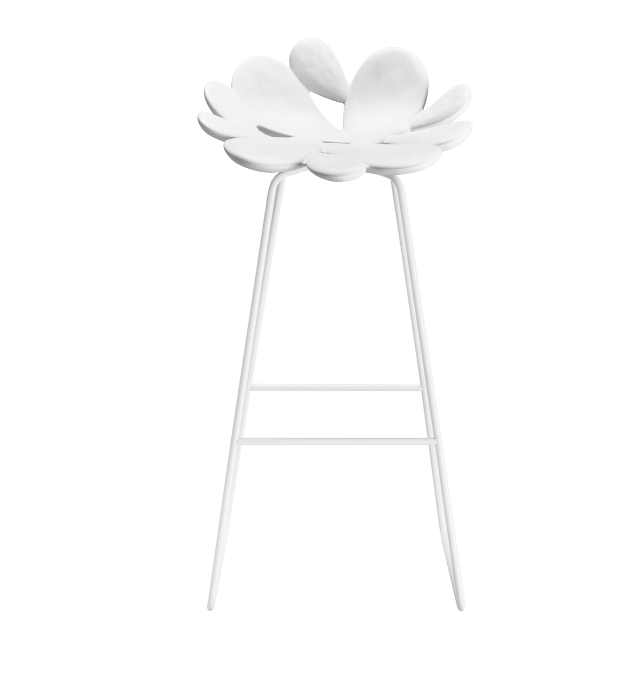 Qeeboo Filicudi Stool - Modern Designer Bar Stool for Kitchen, Dining & Living Room - Lightweight Plastic Chair for Home & Office Decor