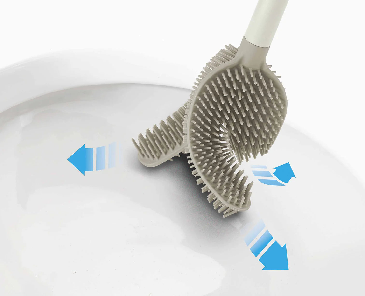 Flex™ 360 Matt Ecru Toilet Brush - Premium Bathroom Cleaning Tool for Modern Homes | Perfect for Small Spaces & Tight Corners | Easy to Use & Hygienic