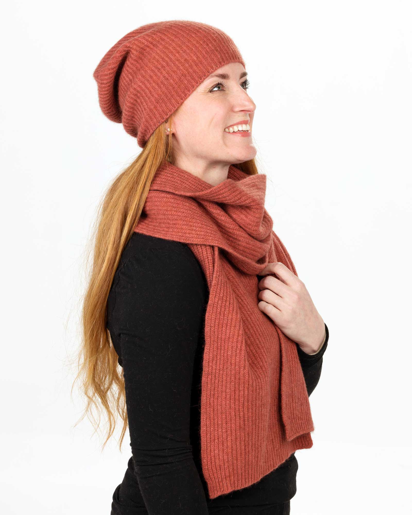 Luxury Rosewood Slouch Scarf - Soft & Stylish Winter Fashion Accessory for Women | Perfect for Cold Weather, Office Wear & Holiday Outfits