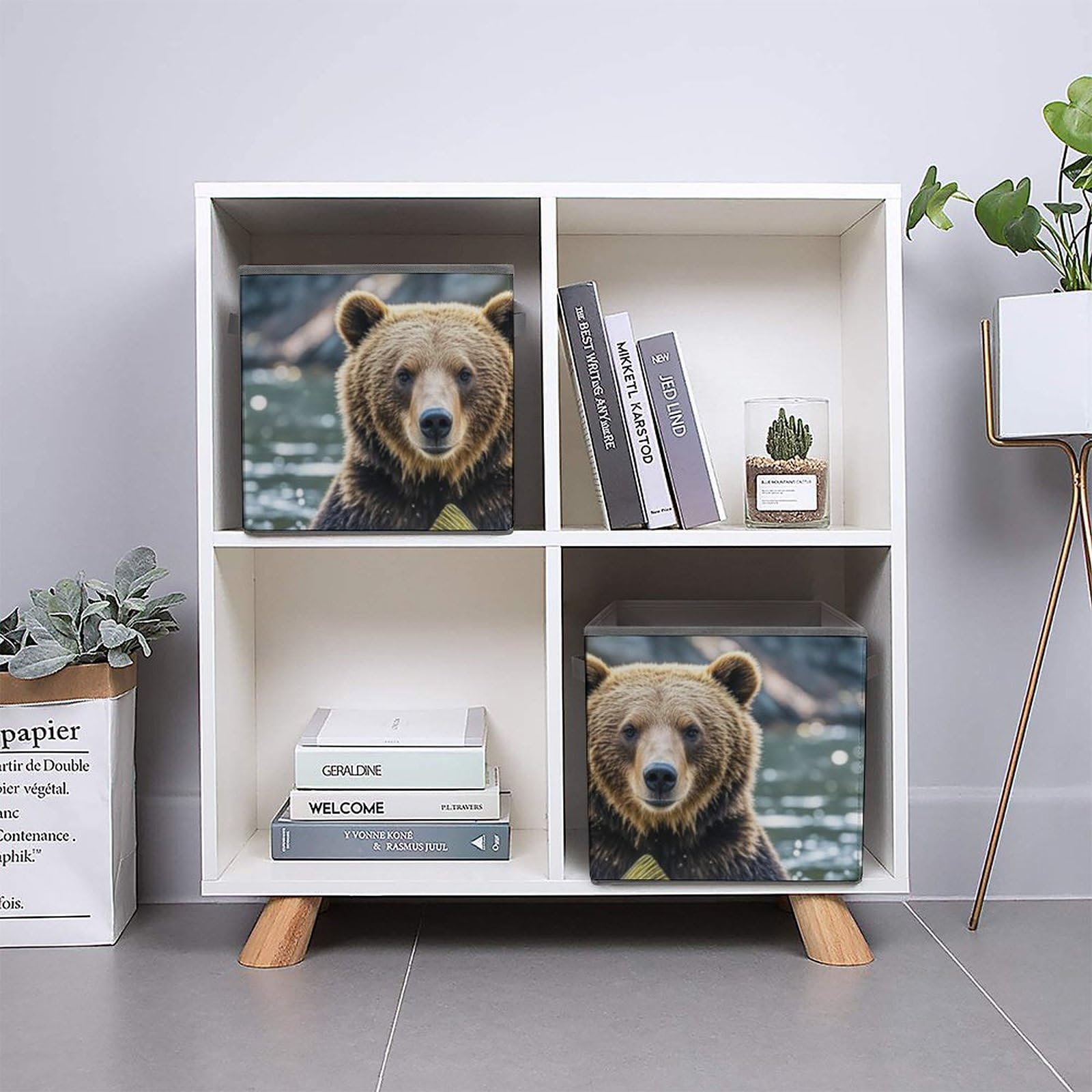Bear-Shaped Collapsible Storage Bin - 10.6