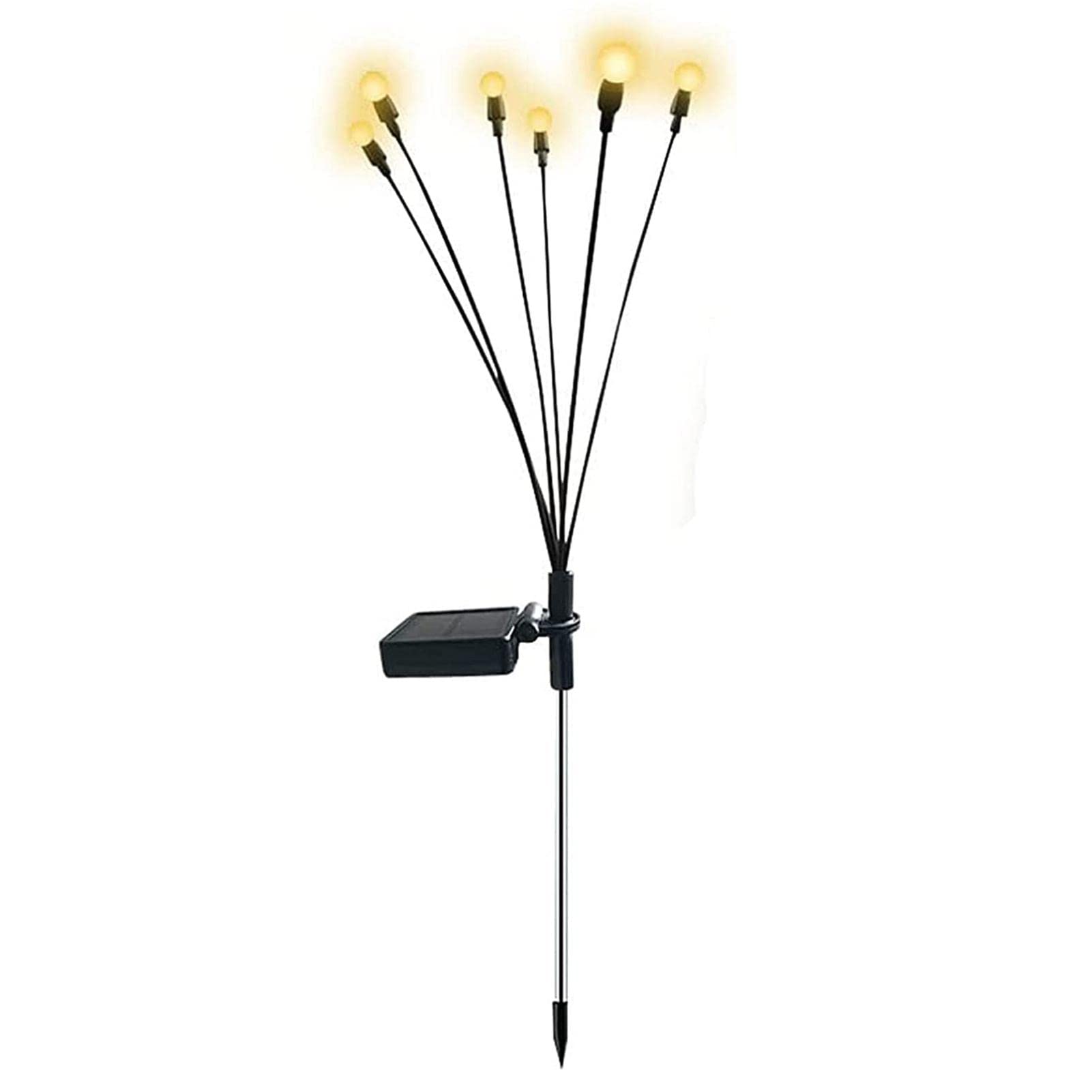 Solar Firefly Lights - 6 LED Solar Garden Stake Lights for Yard, Pathway, Lawn - Waterproof Outdoor Decor
