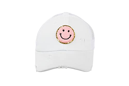 Smiley Face - White/Pink