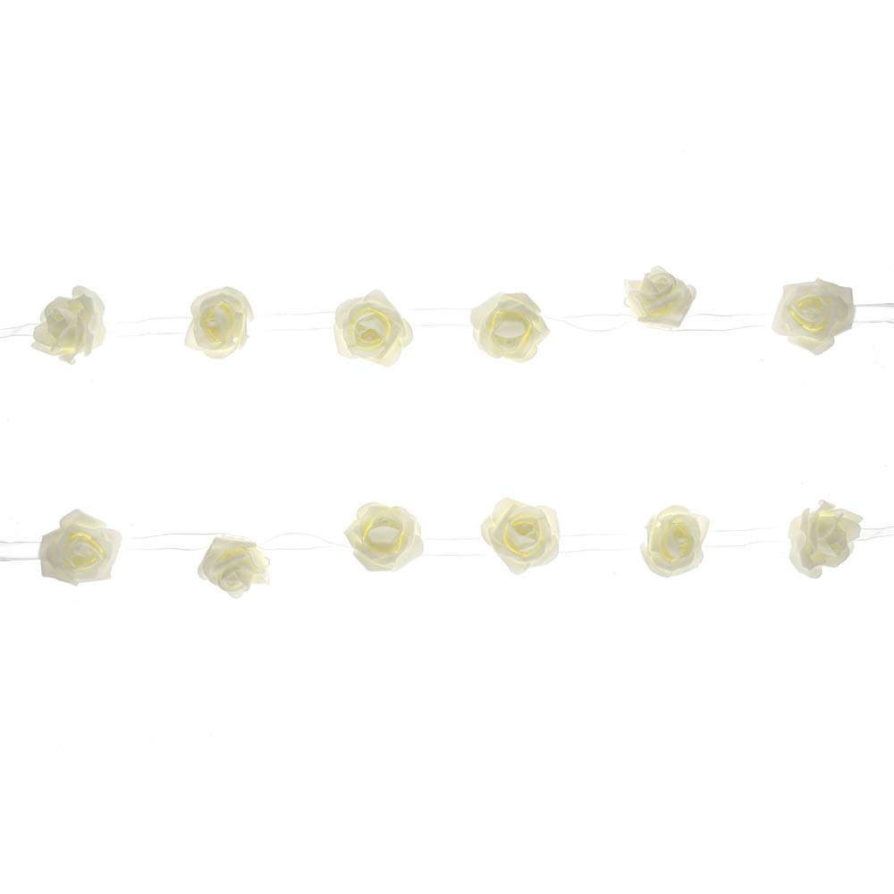 Homeford 56-Inch Ivory Foam Rose Hanging Garland - Artificial Flower Decor for Weddings, Parties, Home & Garden Decoration