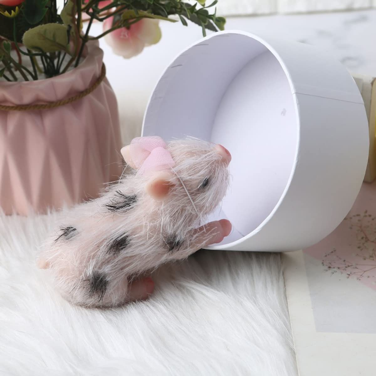 Mini Silicone Pig Doll Toy - Soft Lifelike Piglet for Baby Play & Gifts