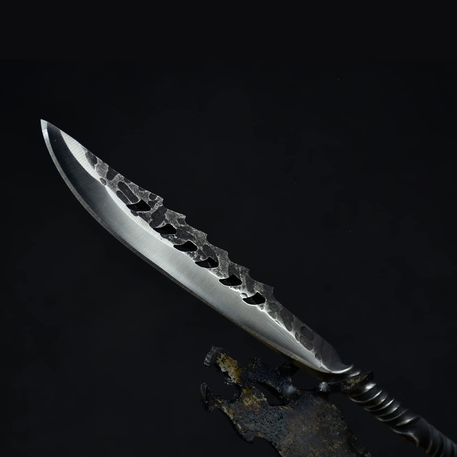 Premium Stainless Steel Guan Gong Knife - Portable, Sharp Collectible Tea Set Accessory for Home Decor, Camping & Outdoor Adventures