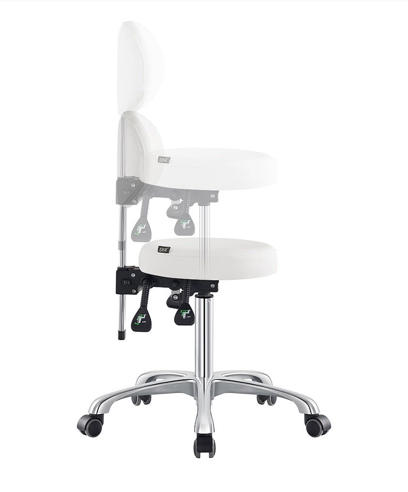 Polaris Rolling Stool - Adjustable Height Rolling Chair with Wheels for Salon, Tattoo, Massage & Medical Use - Ergonomic Rolling Stool for Professionals & Home Office