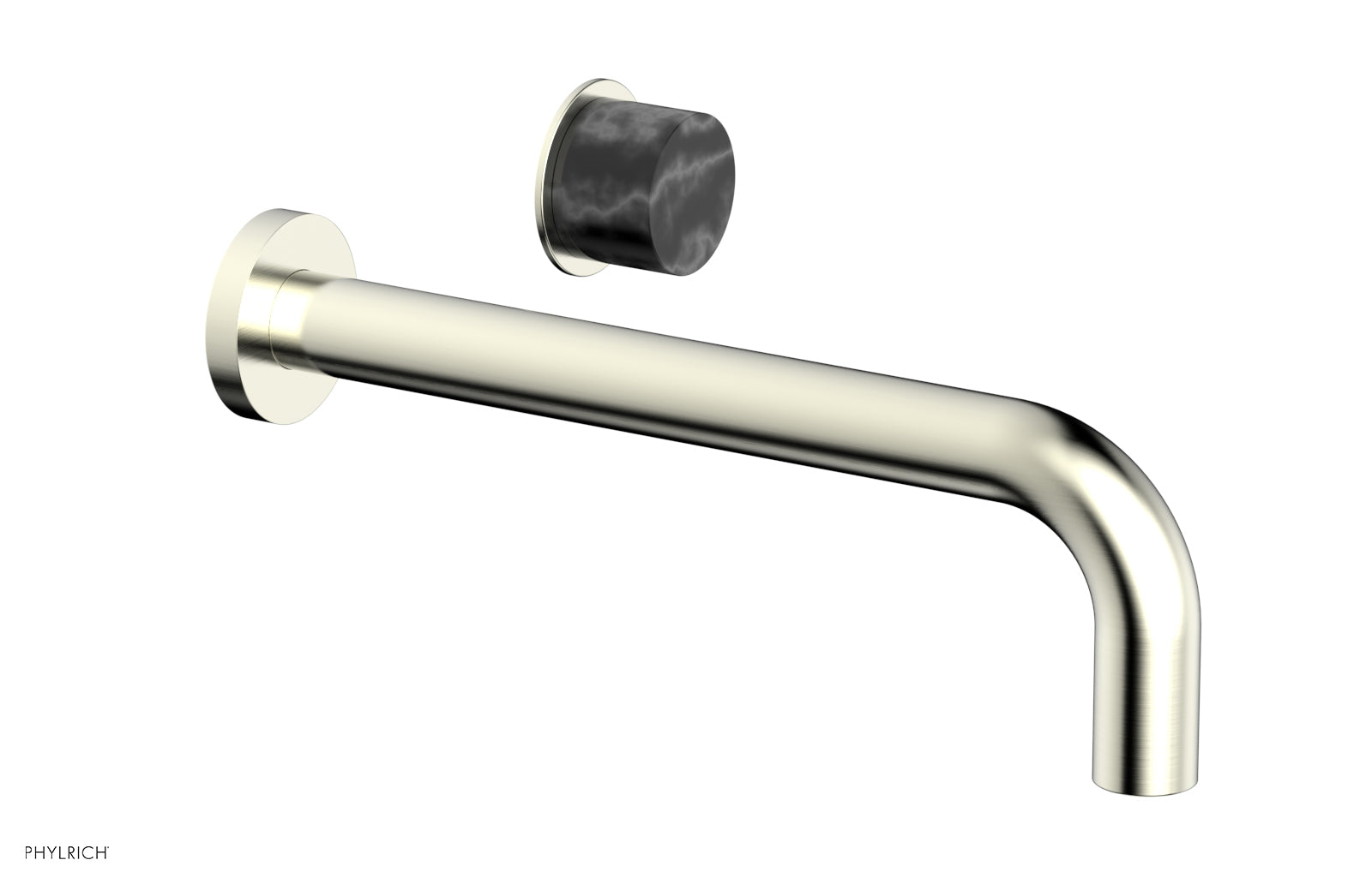 Premium Black Marble Single Handle Wall Mount Bathroom Faucet - Basic II 10
