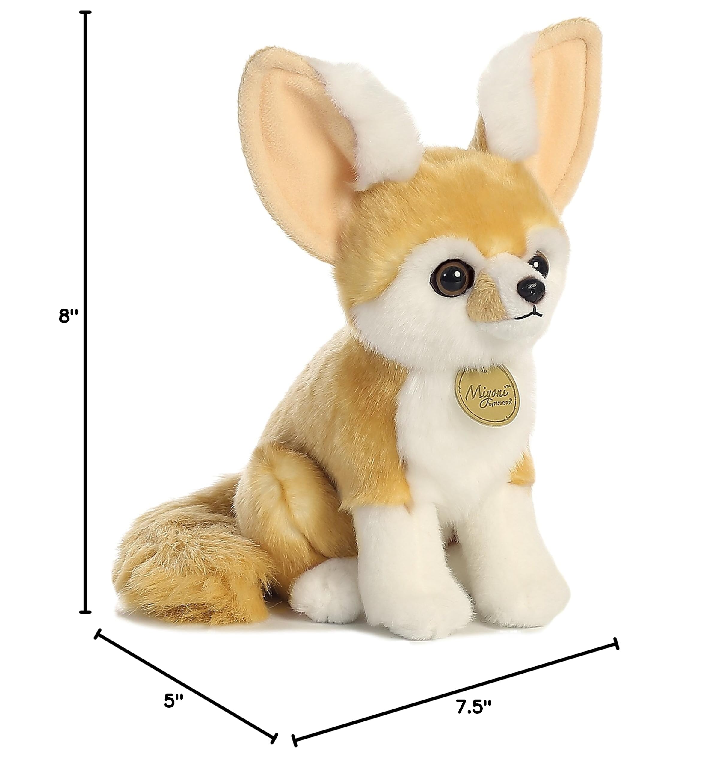 Aurora® Realistic Miyoni® Fennec Fox Plush Toy - 9