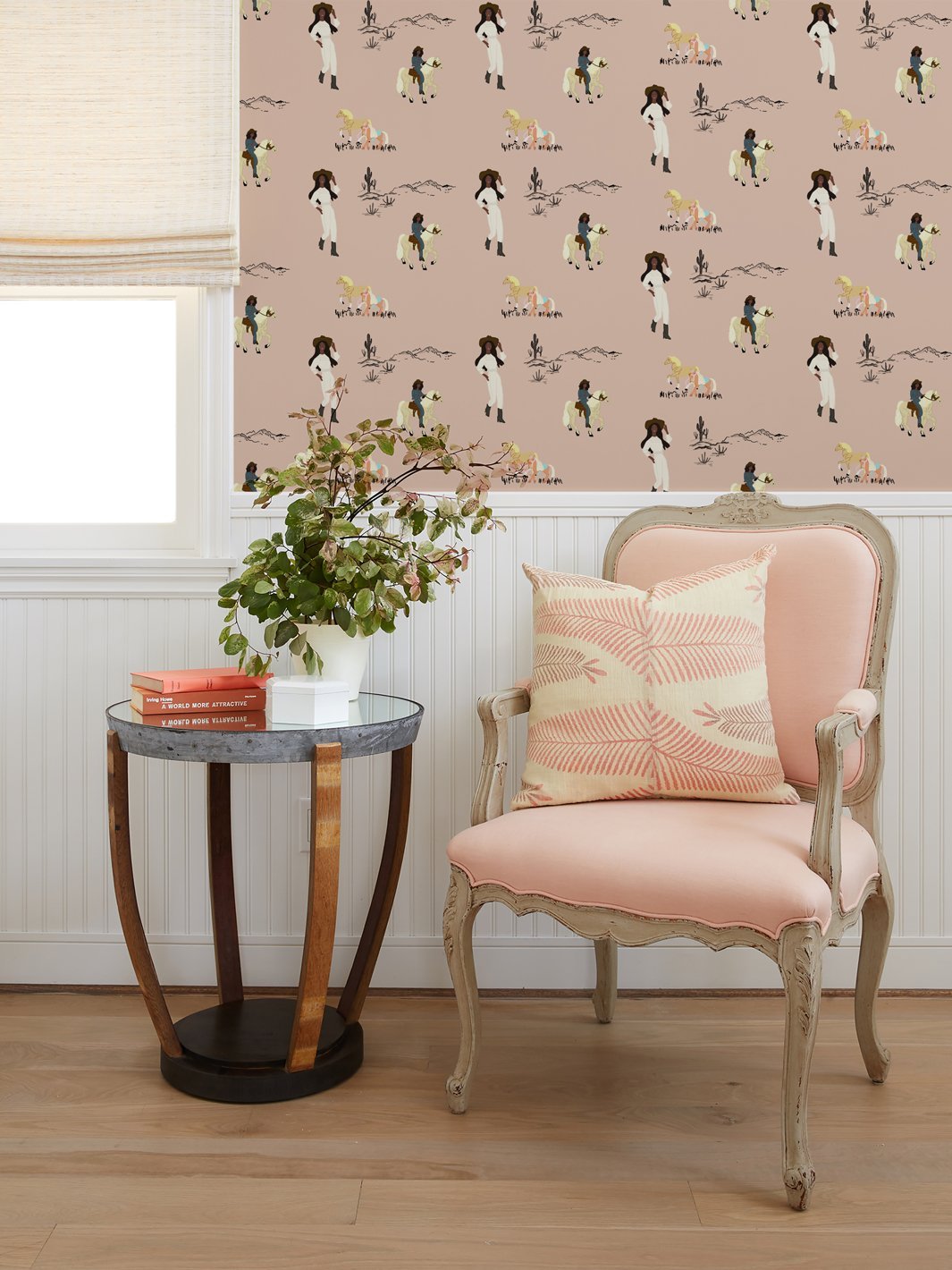 Barbie™ Christie On The Ranch Wallpaper - Western Cowgirl Theme Peel & Stick Wallpaper for Girls' Room, Nursery, or Western Decor