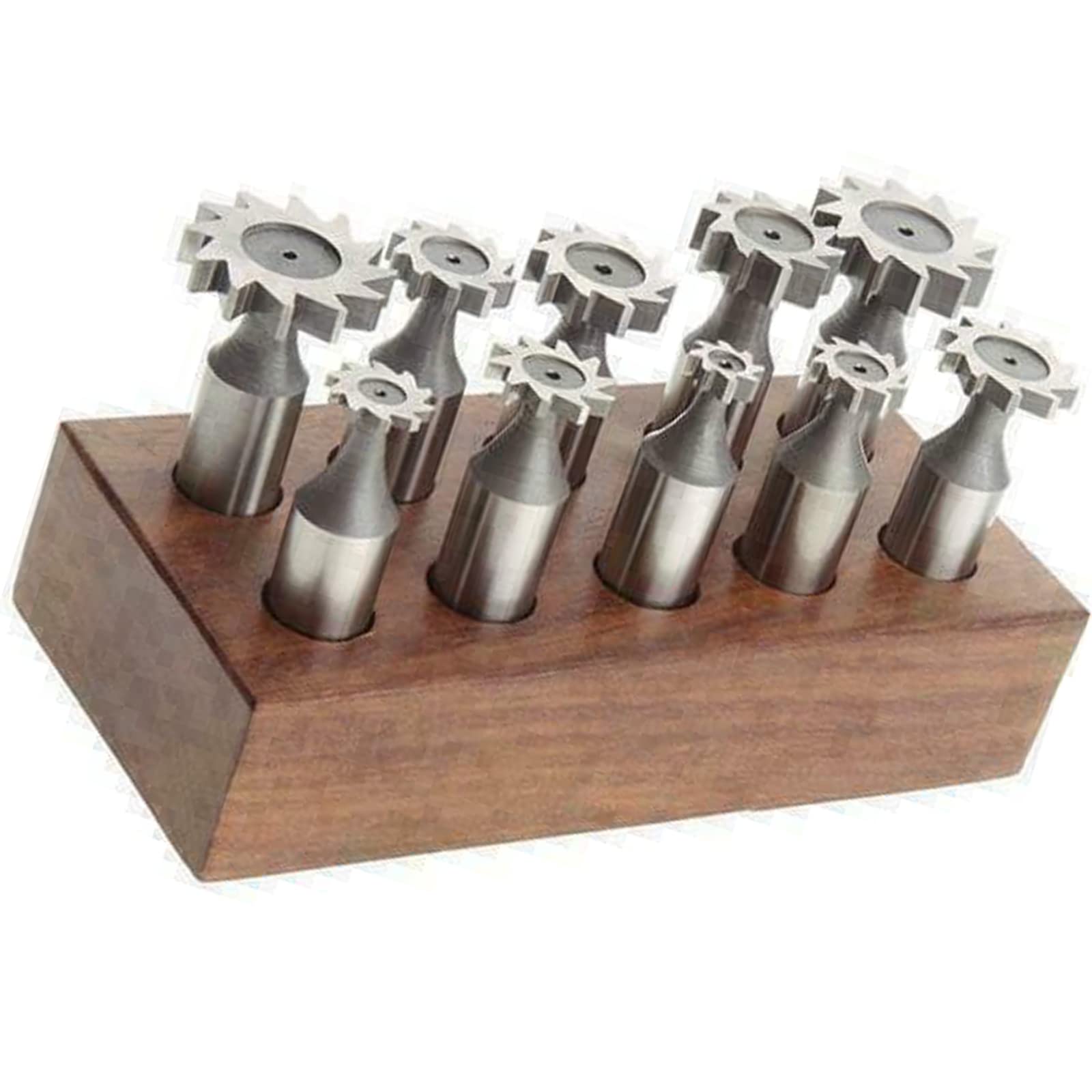 10 PC Woodruff Key Cutter Bit Keyseat Keyset for Milling Machine - Durable Tooling for Precision Metalworking & Industrial Applications