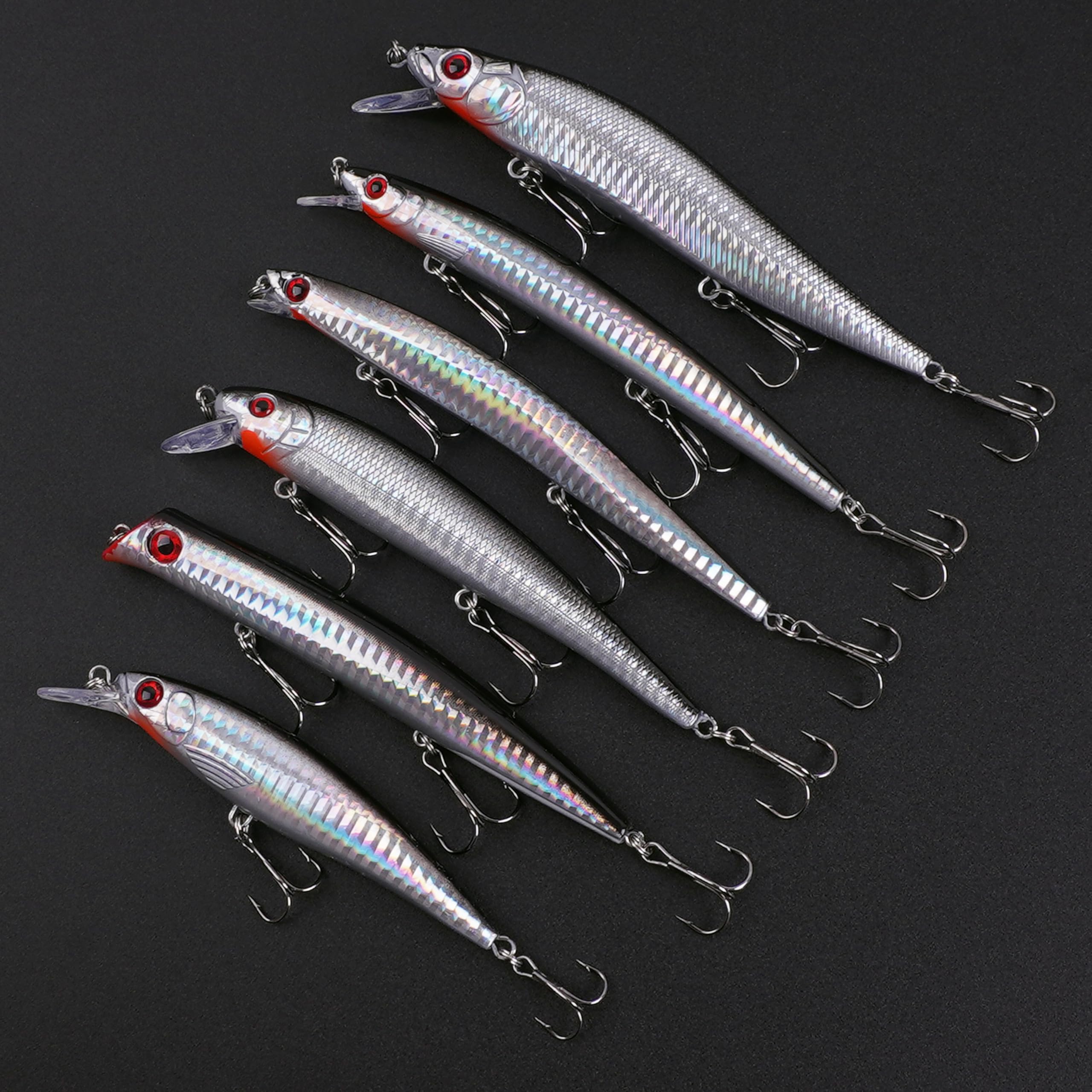 Saltwater Fishing Lures Kit - Surf Fishing Striper Lures, Minnow Lures, Deep Diving Jerkbait, Crankbait & Topwater Popper Plugs with Treble Hooks | Perfect for Inshore, Offshore, Ocean & Deep Sea Fishing | Great for Bass, Trout & Saltwater Game Fish