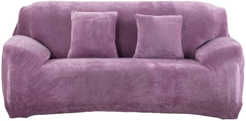 YYHSND Thick Velvet Plush Sofa Cover - Non-Slip Stretchable Furniture Protector for Living Room, Couch & Sectional | Soft & Durable Sofa Slipcover for Pets, Kids & Everyday Use