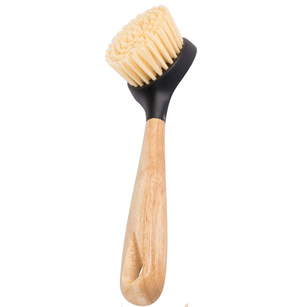 Lodge Cast Iron Scrub Brush 10 Inch - Set of 2 Heavy Duty Cleaning Brushes for Grill, Griddle, Cookware & Outdoor Camping Gear