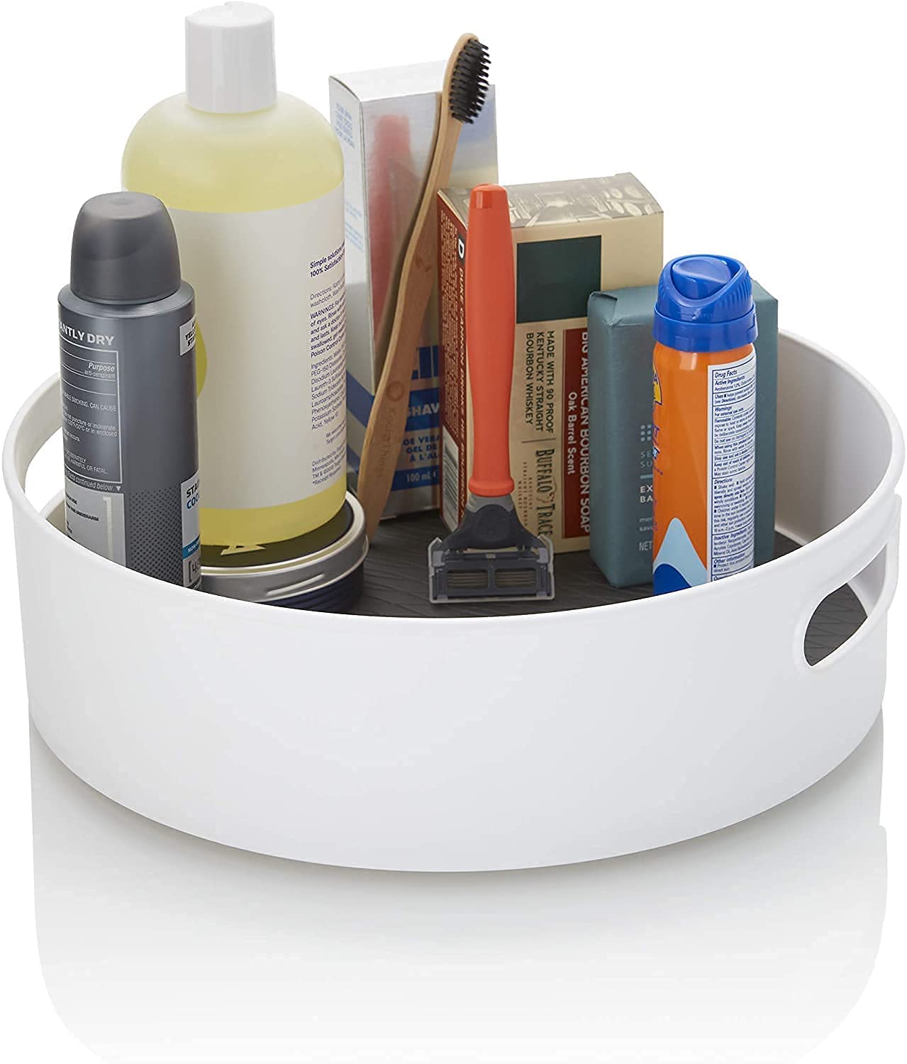 Birudmart 360 Degree Rotating Lazy Susan Turntable - Kitchen Organizer Tray with Non-Slip Base for Spices, Condiments & Dining Table - Perfect for Pantry Storage, Countertop Organization & Buffet Serving