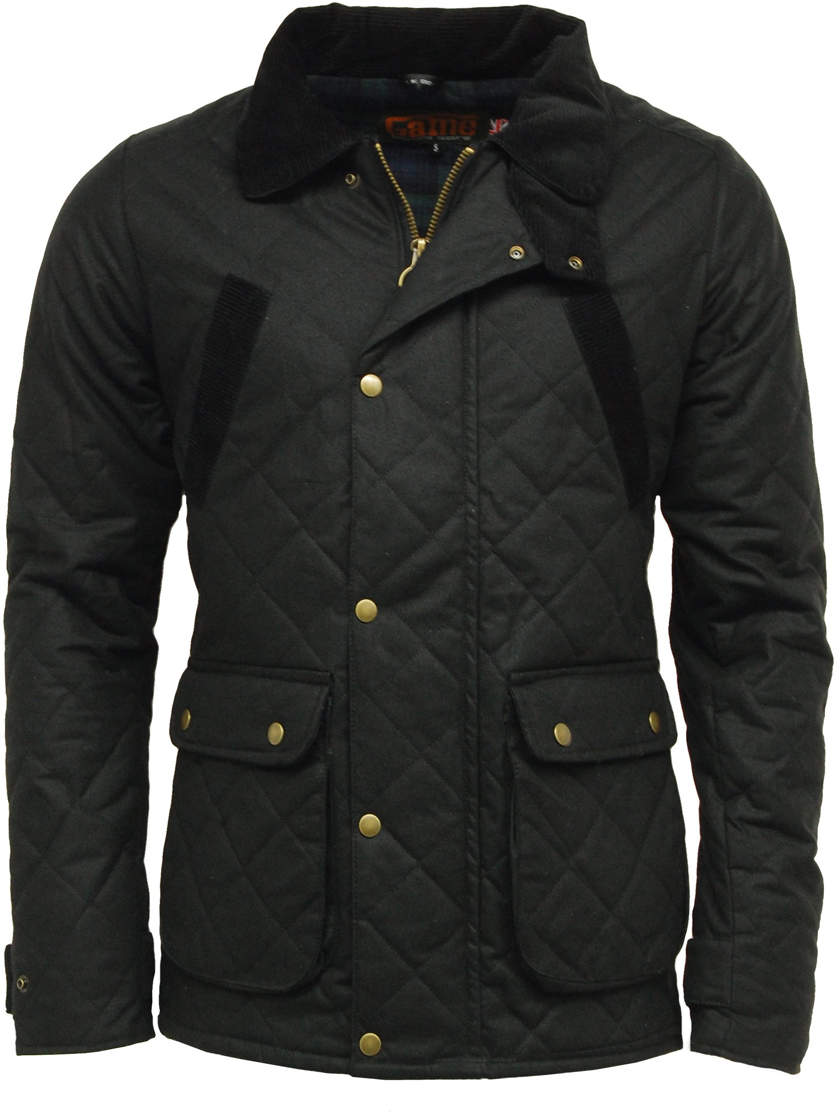 Oxford Quilted Wax Jacket - Black XXL for Outdoor Adventures
