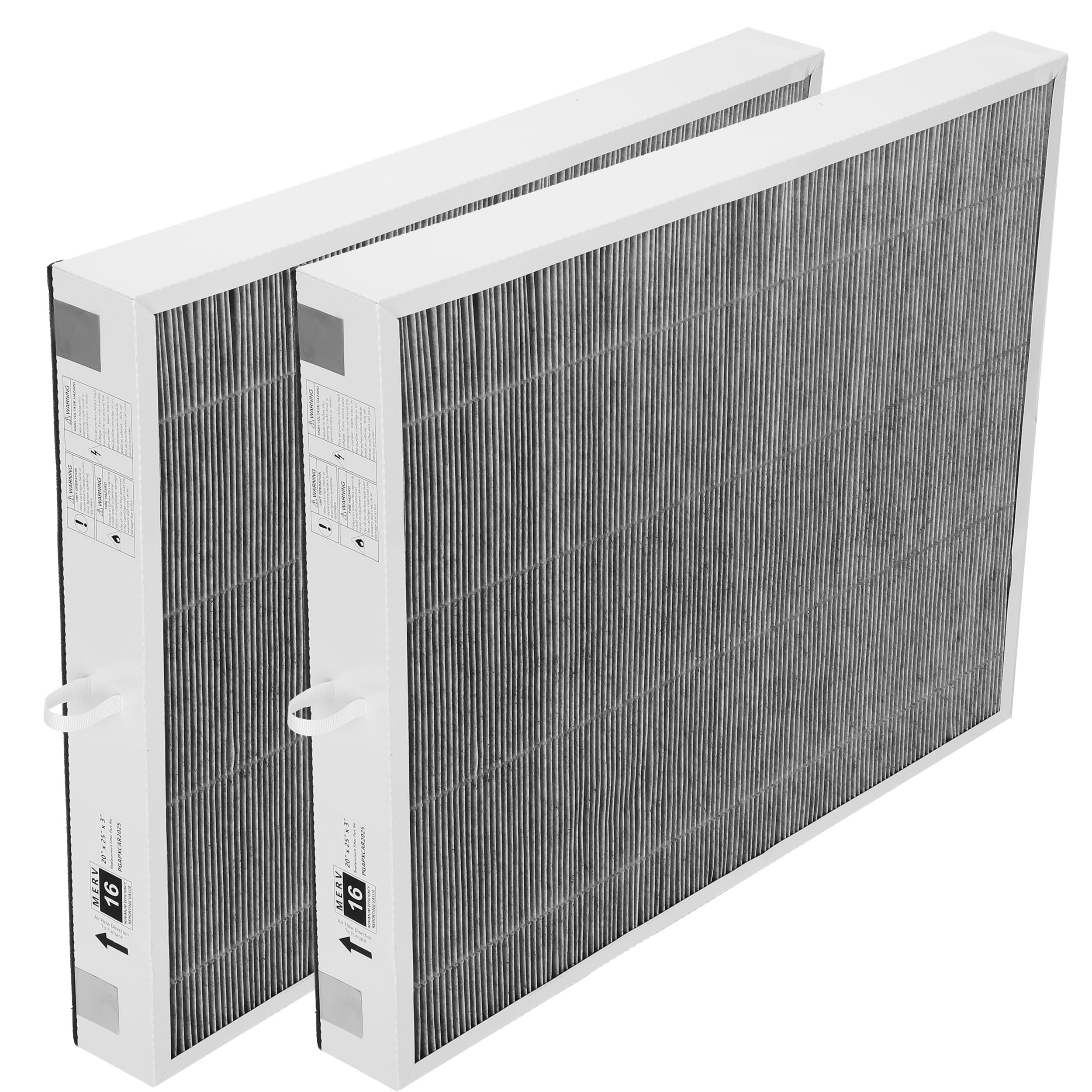 MERV-16 Air Filter for Bryant/Carrier Furnace (2-Pack) - 20x25x3 Replacement Filter Fits PGAPAXX2025, PGAPXCAR2025, AGAPXCAR2025 Models - Ideal for Home HVAC Systems and Allergy Relief