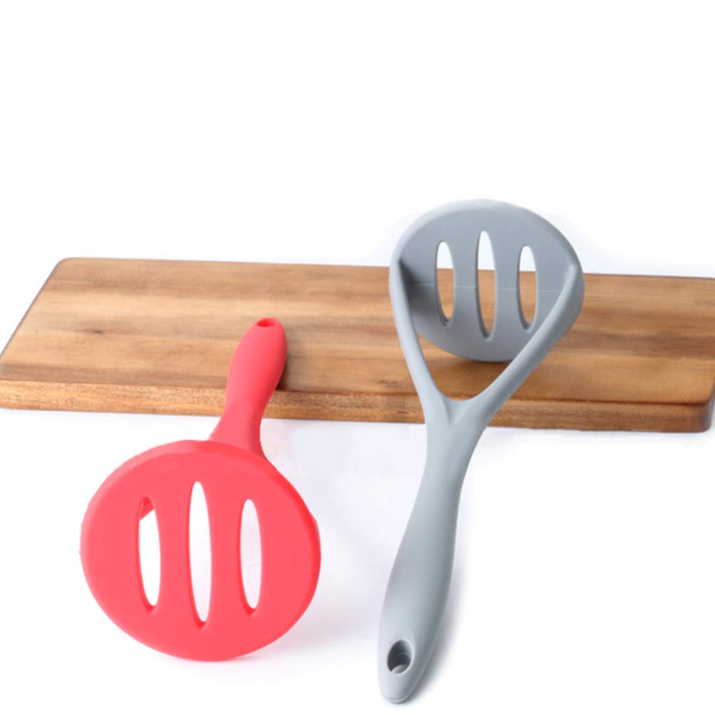 DOITOOL Silicone Coated Potato Masher - Non-Scratch Kitchen Tool for Mashing Potatoes, Vegetables & Fruits - Durable & Safe Cooking Utensil - Perfect for Mashed Potatoes, Baby Food & Baking (Grey)