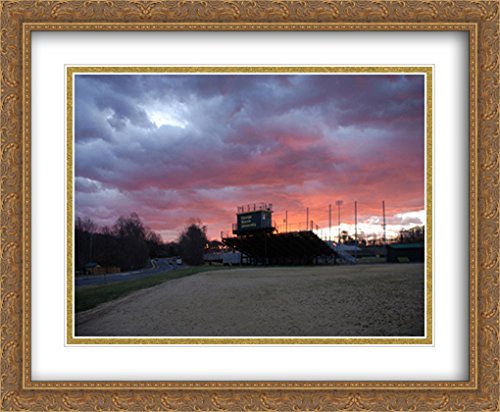 George Mason University Baseball Field Framed Art Print - 34x28 Large Gold Ornate Wall Decor | The Cityscape Art Series | Perfect for College Dorm, Sports Fan Cave & Alumni Office Decor