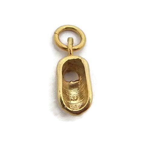 14k Yellow Gold Baby Shoe Pendant Charm - Elegant Jewelry Gift for Newborns, Christening, Baptism & Baby Showers