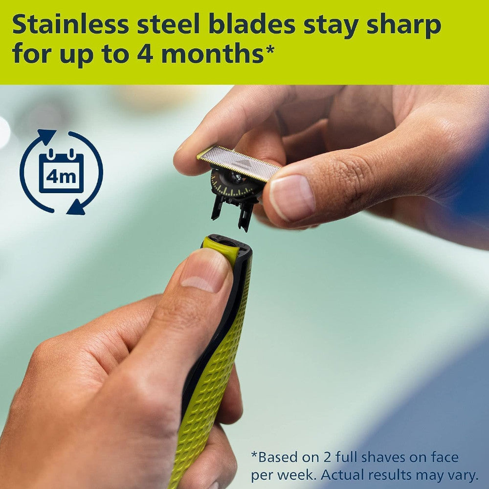 PHILIPS QP2724/22 OneBlade 360 Face Trimmer for Men - Waterproof Electric Shaver with Multiple Attachments - Perfect for Travel, Gym & Daily Grooming