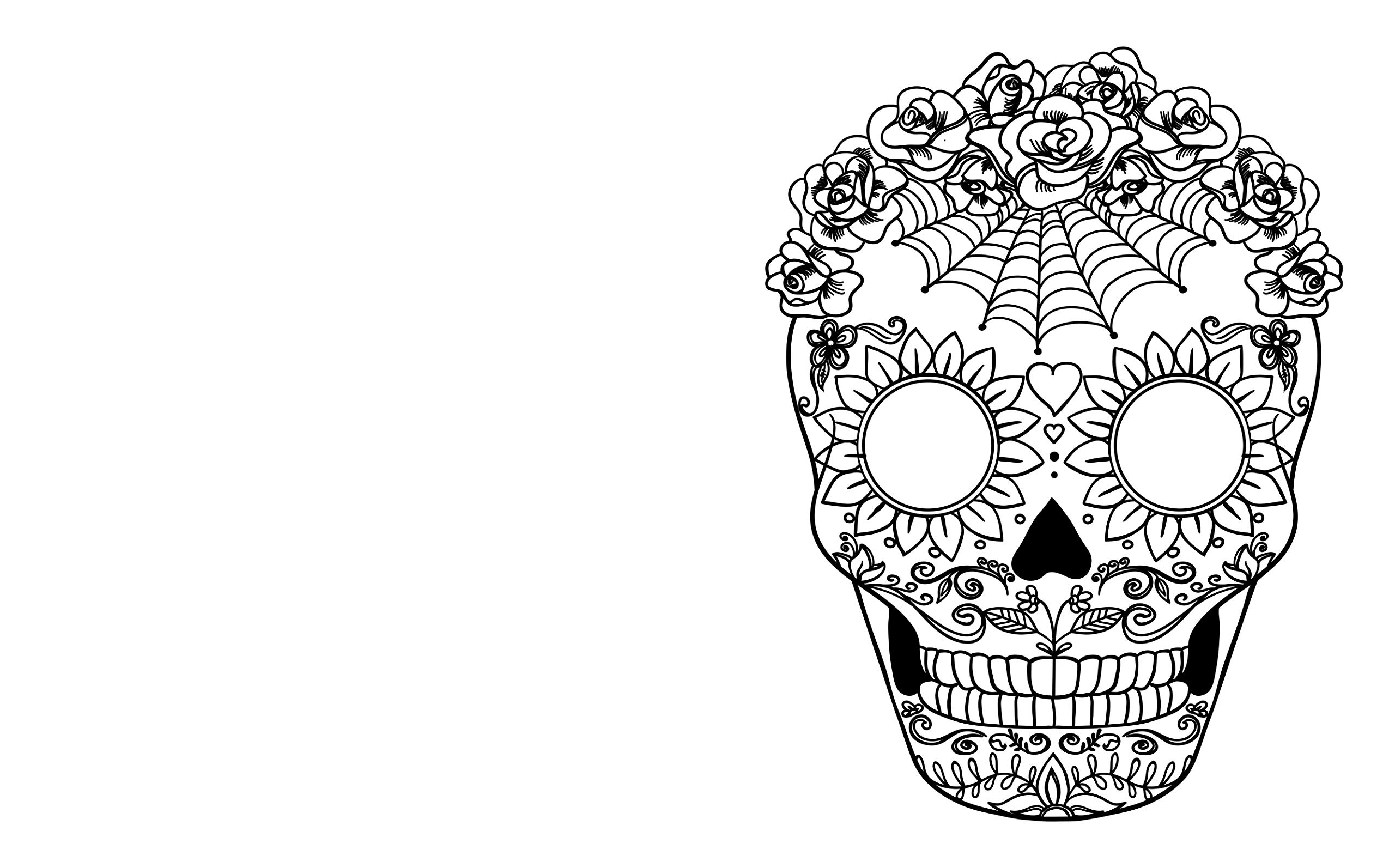 Mexican Day of the Dead Sugar Skulls Coloring Book - 50 Stunning Designs for Adults | Creative Art Therapy & Relaxation | Perfect for Halloween, Dia de Muertos Celebrations & Stress Relief