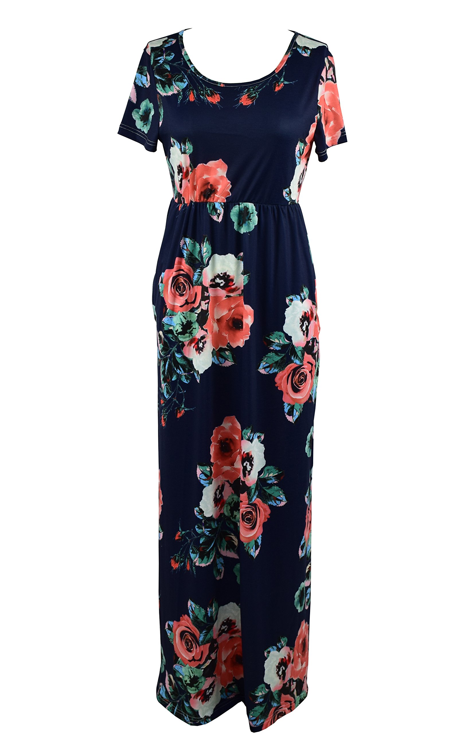 Mommy and Me Maxi Dresses - Bohemian Floral Print Matching Outfits for Mother and Daughter | Perfect for Family Photos, Beach Vacations & Special Occasions