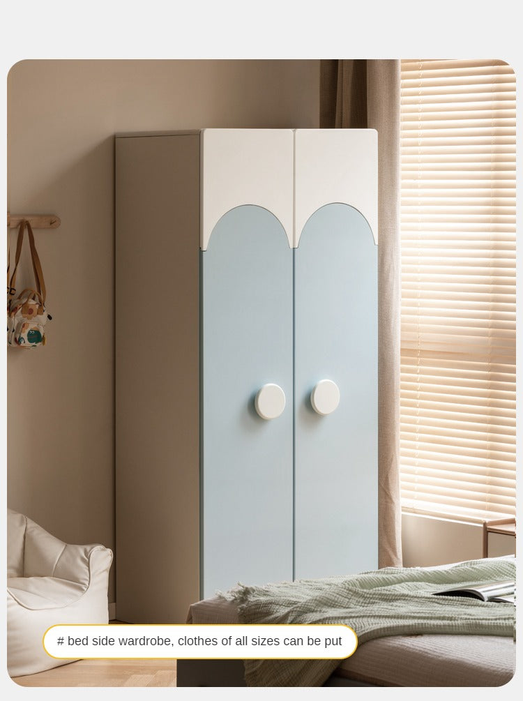 Pine Solid Wood Kids Wardrobe - Durable & Stylish Storage for Bedroom, Nursery, or Playroom - Perfect for Organizing Clothes, Toys & Accessories