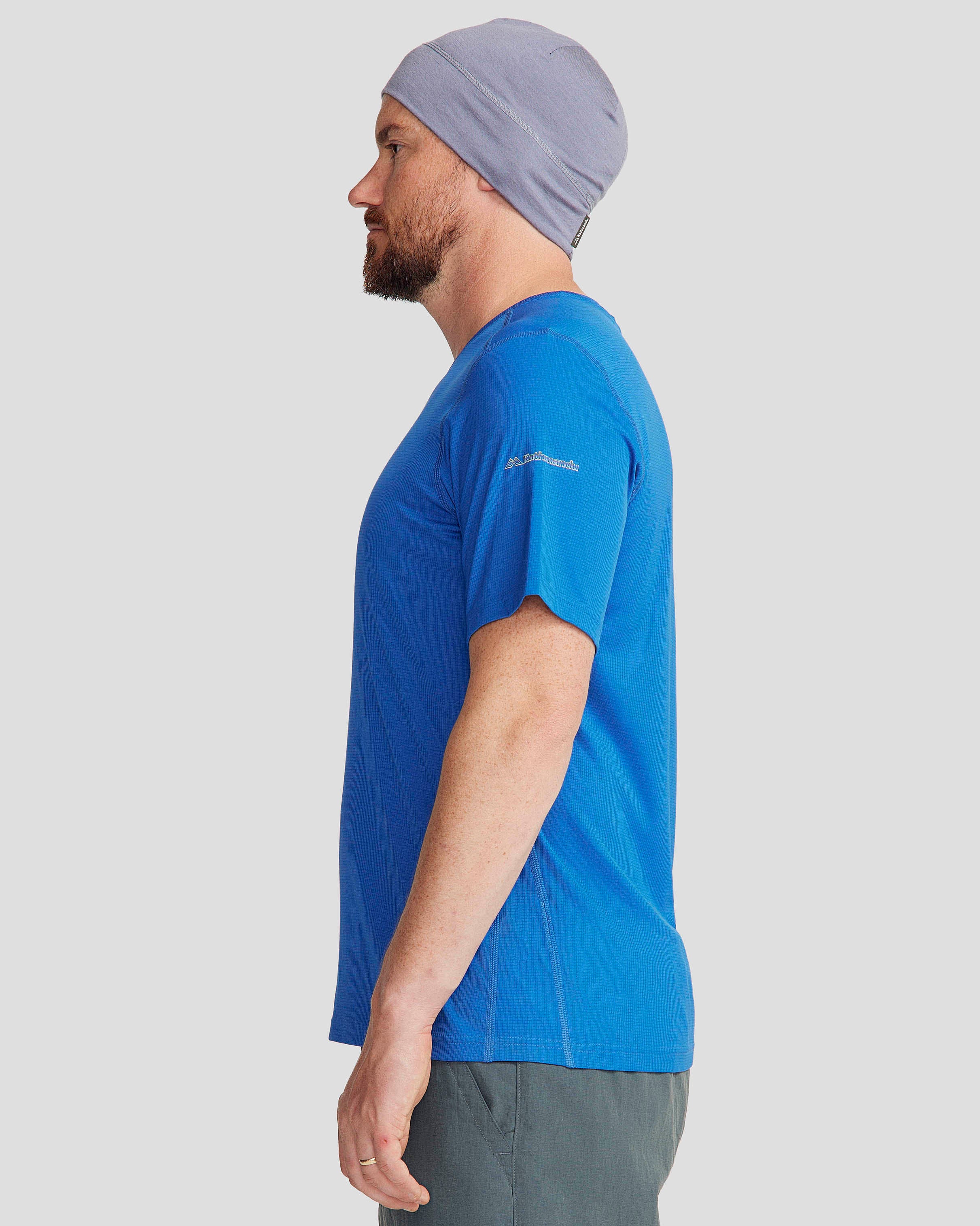 Men's Seeker T-Shirt - Comfortable Cotton Crew Neck Tee in Peak Blue | Casual Wear, Gym & Outdoor Activities