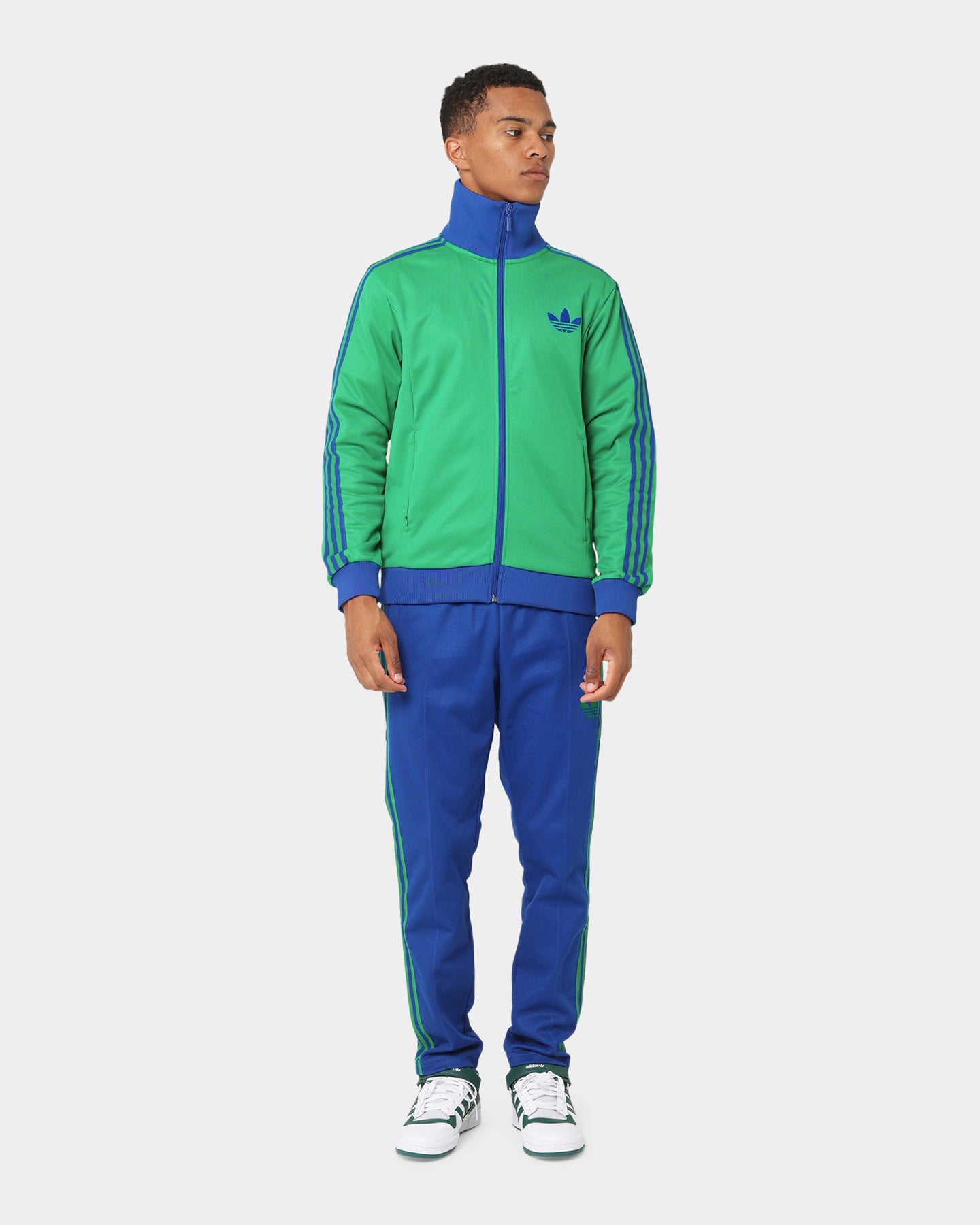 Adidas Adicolor Striped Trackpants for Men - Collegiate Royal Blue Athletic Joggers | Gym Workout, Running & Casual Streetwear
