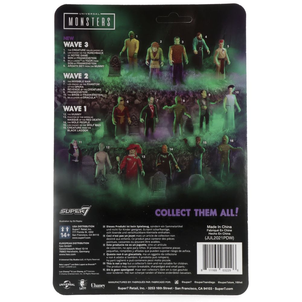Dracula Universal Monsters Wave 2 ReAction Figure - Classic Horror Collectible for Display & Home Decor