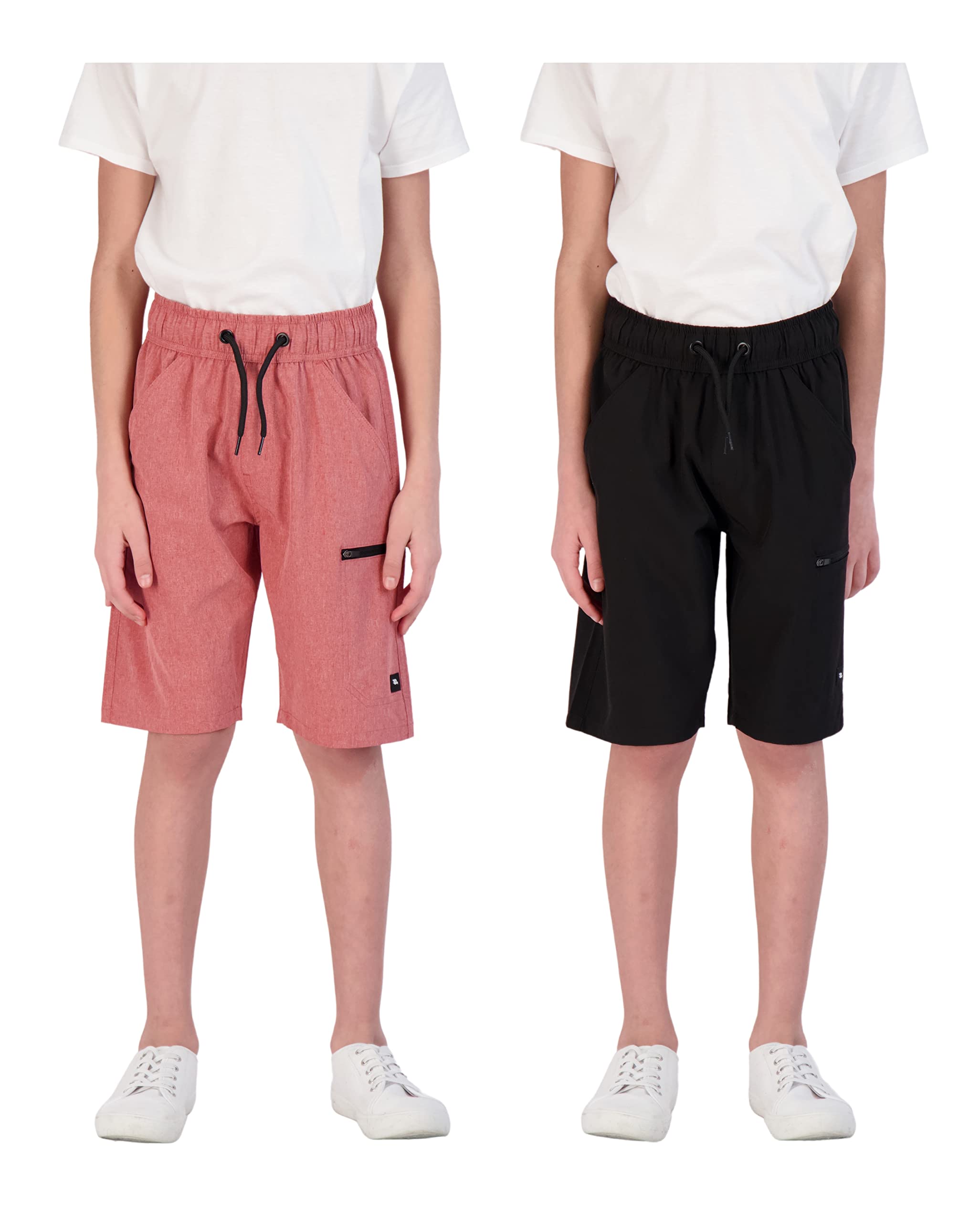 2 Pack Boys' Active Shorts for Kids - Comfortable & Breathable Playwear for Outdoor Sports, Running, and Summer Activities