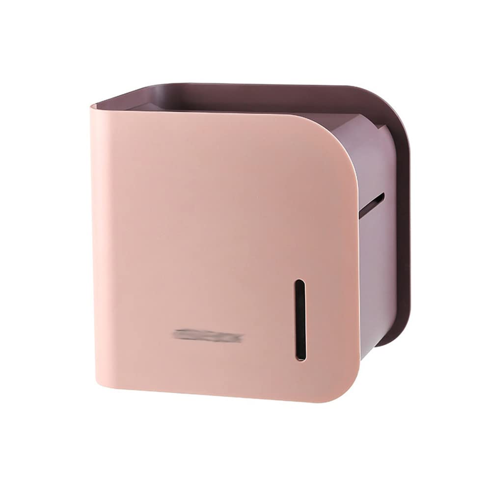 2-Layer Waterproof PVC Bathroom Tissue Storage Box - Wall Mounted Toilet Paper Dispenser & Garbage Bag Holder - Multi-Functional Plastic Shelf for Bathroom Organization (Ideal for Small Spaces, Apartments & RVs)