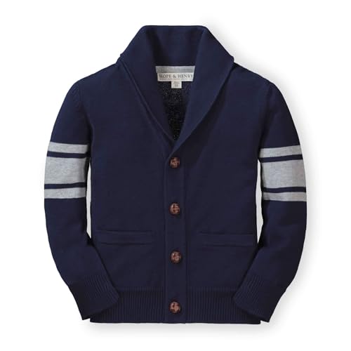 Navy With Gray Stripes on Sleeve