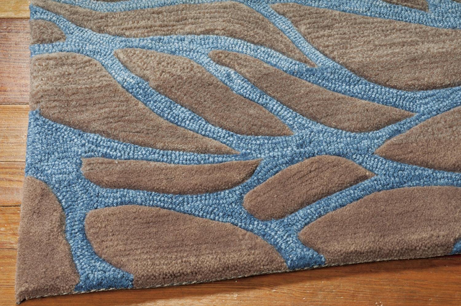 Nourison Contour Botanical Ocean Sand 7'3