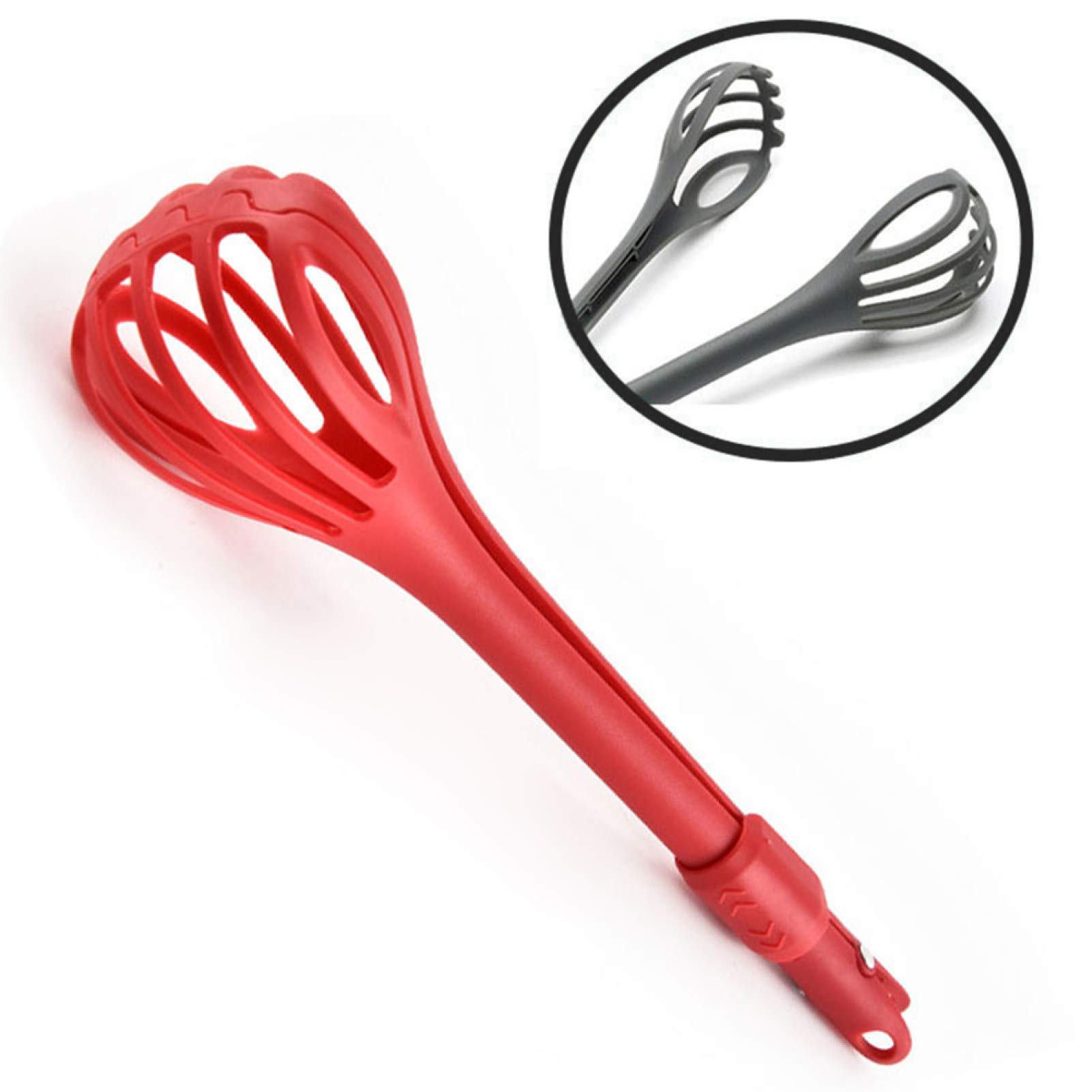 Stainless Steel 3-in-1 Kitchen Tongs - Heat Resistant Food Tongs for Cooking, Serving Salad, Pasta, Noodles | Perfect for BBQ, Picnics & Restaurant Use