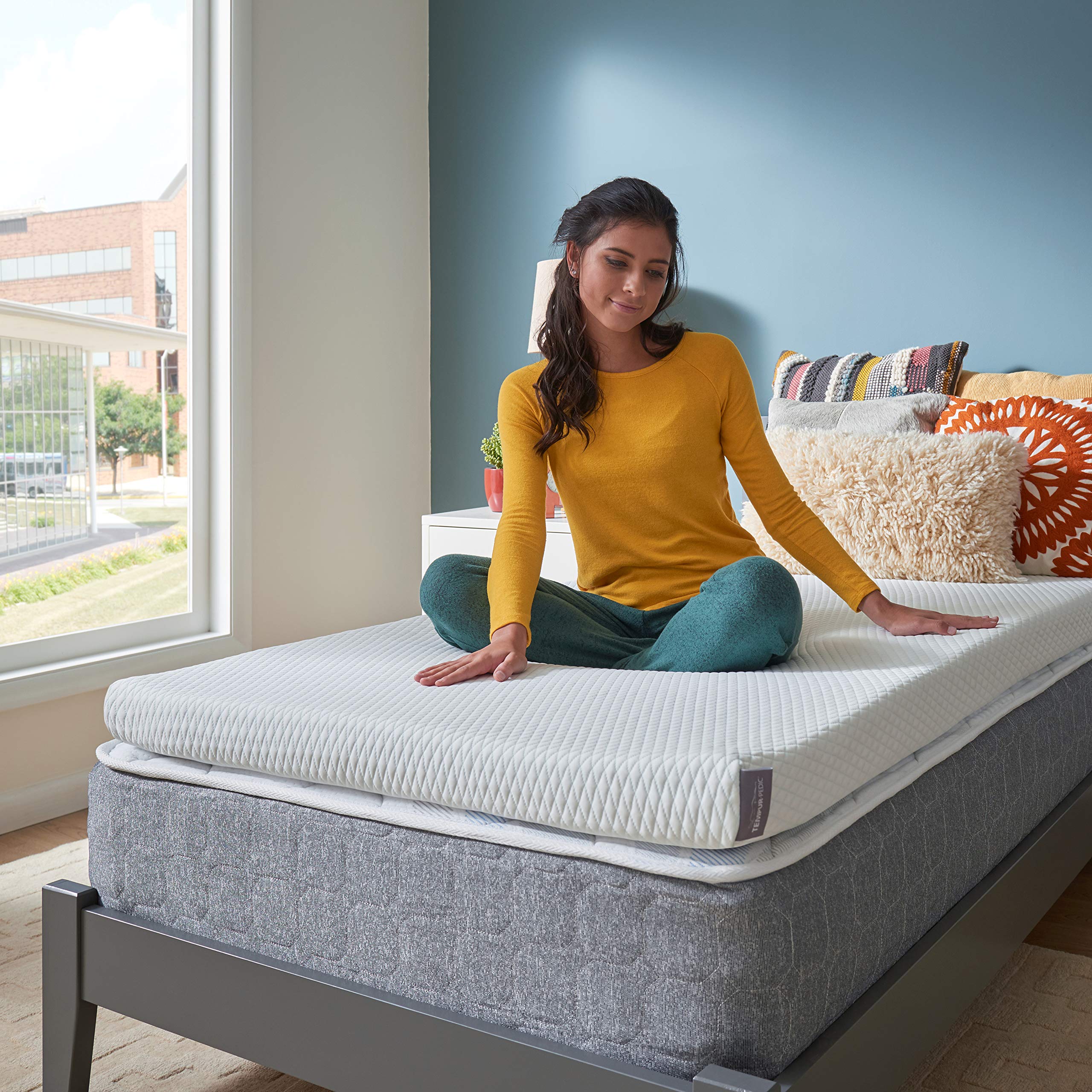 Tempur-Pedic TEMPUR-Adapt + Cooling 3-Inch King Size Mattress Topper with Symphony Pillow - Ultra Soft Luxury Memory Foam for Pressure Relief & Cool Sleep - Perfect for Hot Sleepers & Back Pain Relief - Bedroom Upgrade for Better Sleep Comfort