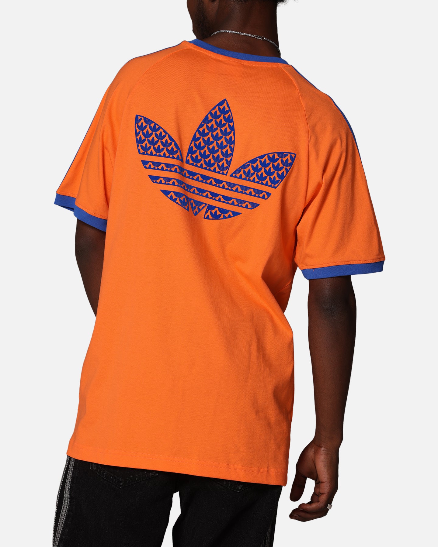 Adidas Monogram Cali T-Shirt for Men - Orange Casual Short Sleeve Tee | Gym, Streetwear & Everyday Comfort Wear
