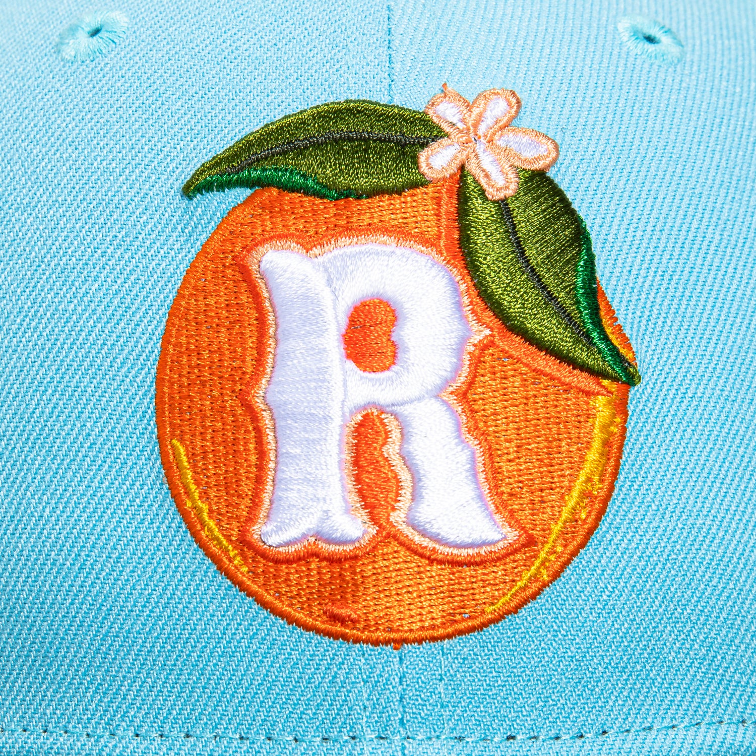 New Era 59Fifty Inland Empire 66ers Redlands Pickers Patch Hat - Light Blue & Green Baseball Cap for Men & Women - Perfect for Sports Fans, Streetwear & Casual Outfits