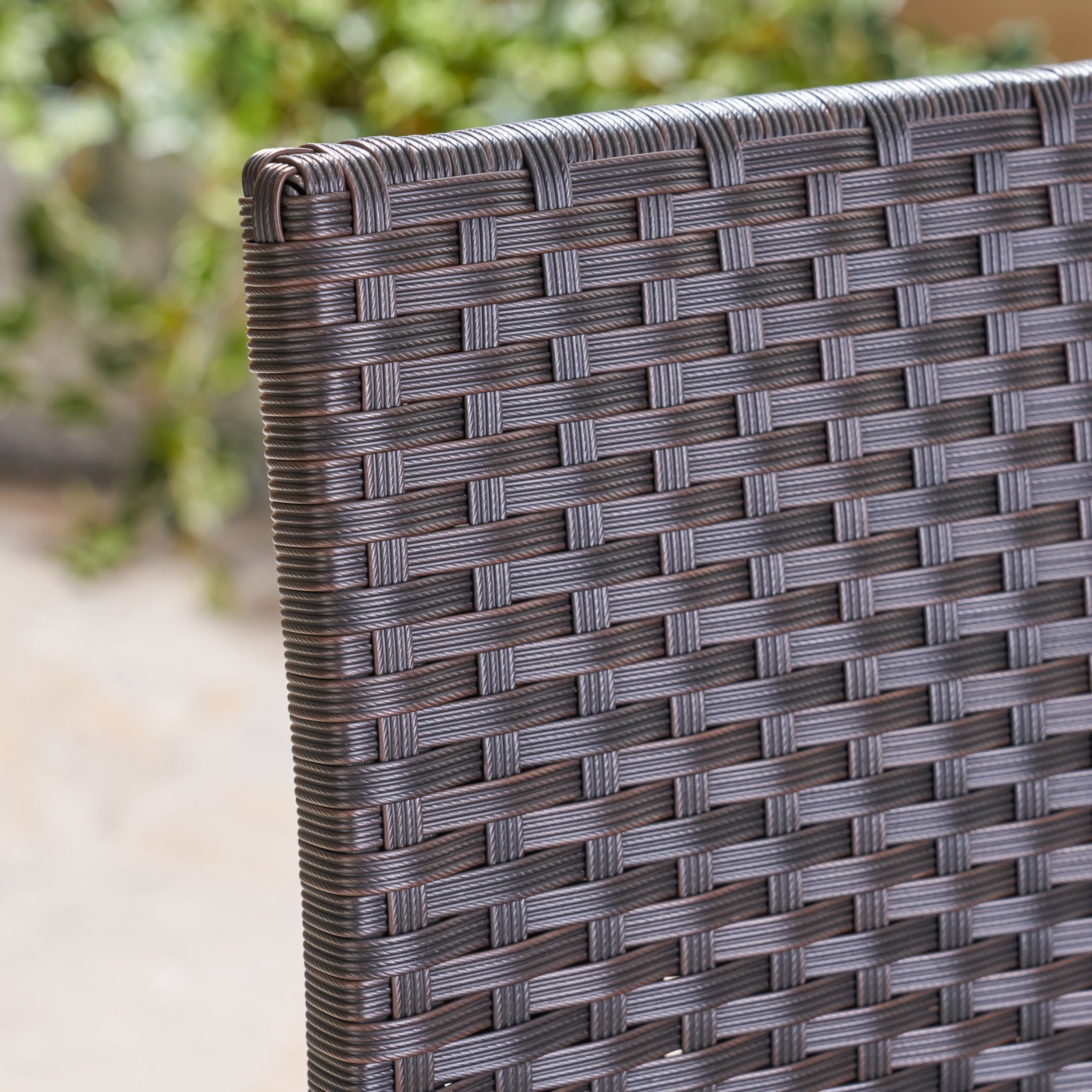 Christopher Knight Home Kelly Outdoor Wicker Bar Stools - Set of 4, 30 Inch Height, Dark Brown - Perfect for Patio, Deck, Poolside & Garden Seating